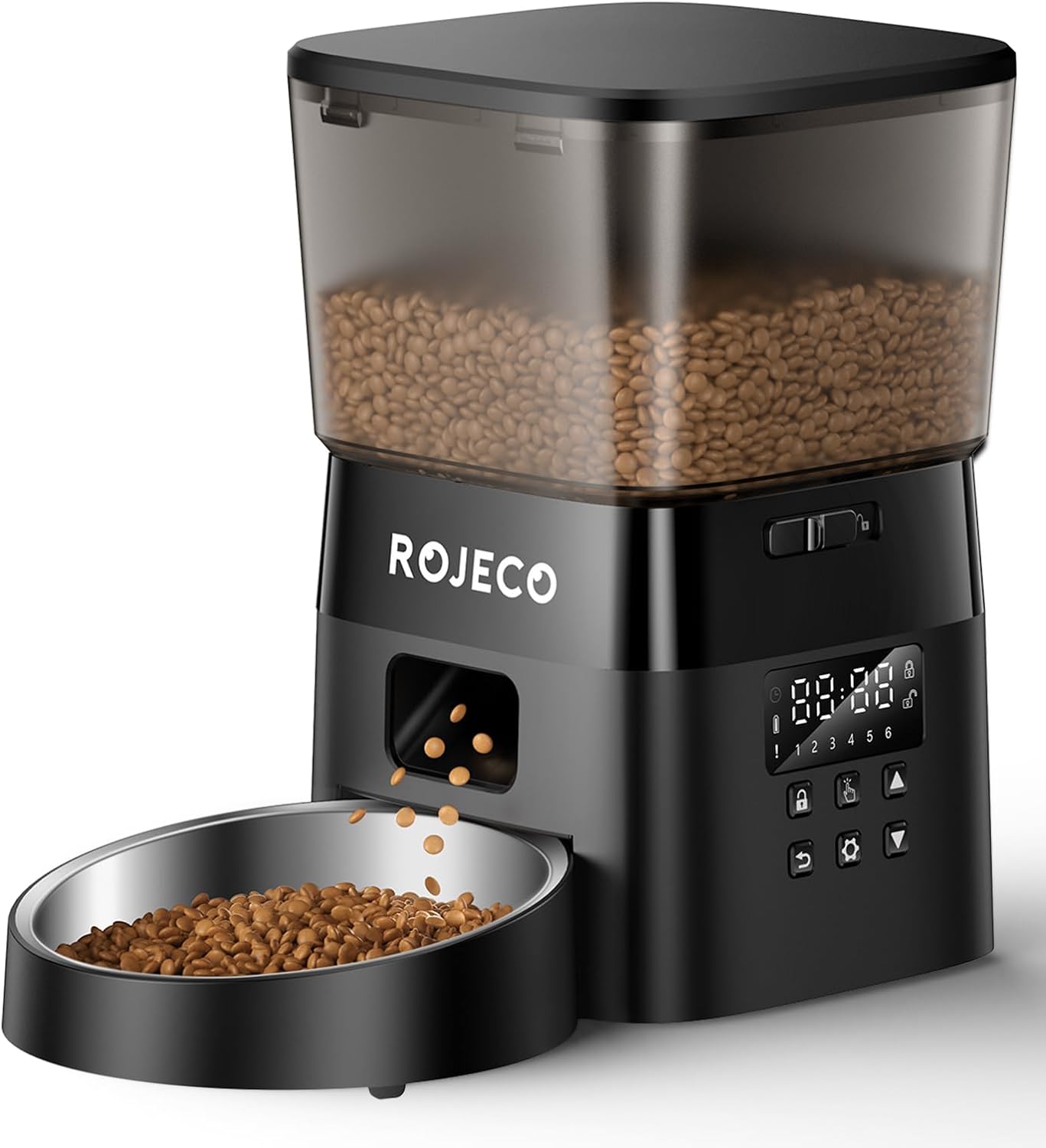 ROJECO 2L Automatic Pet Feeder Button Version