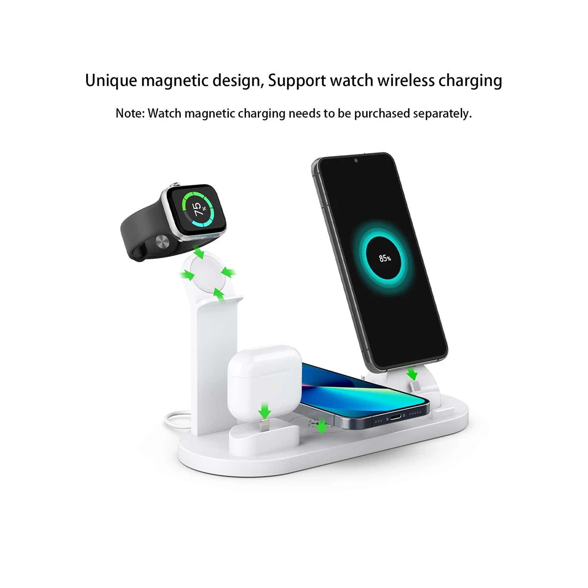 Wireless Charger Stand For iPhone & Watch & Airpods