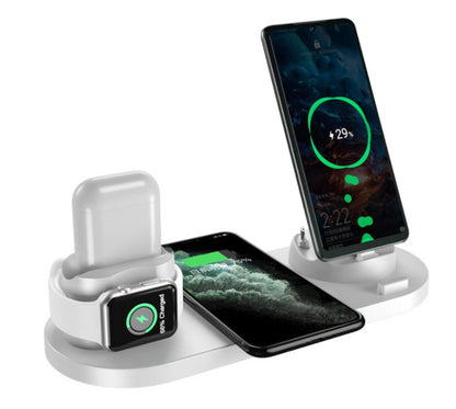 Wireless Charger For IPhone and Watch 6 In 1 Charging Dock Station
