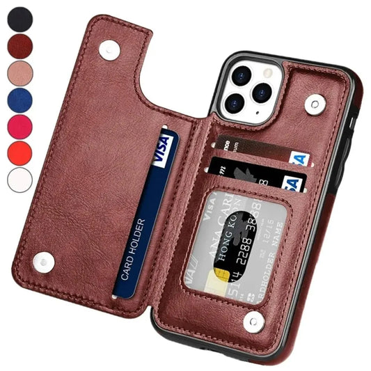 Leather Wallet Case for iPhone
