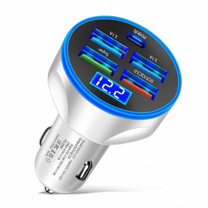 Car Charger USB and Type C Fast Charging