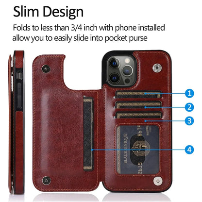 Leather Wallet Case for iPhone