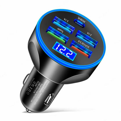 Car Charger USB and Type C Fast Charging