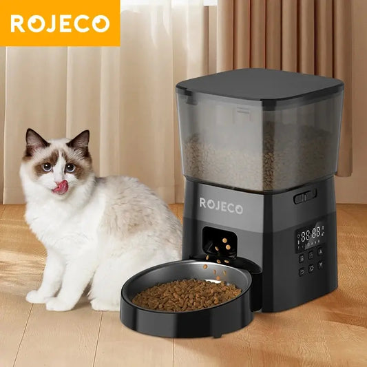 ROJECO 2L Automatic Pet Feeder Button Version