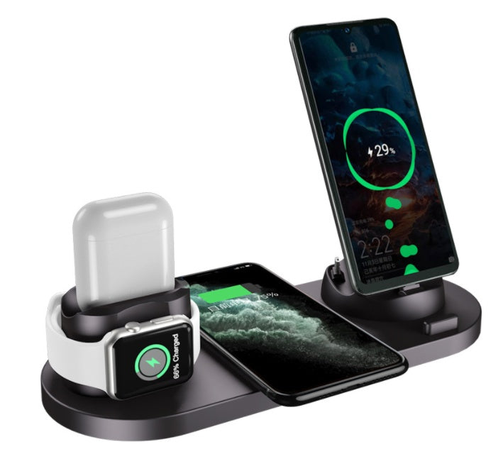 Wireless Charger For IPhone and Watch 6 In 1 Charging Dock Station