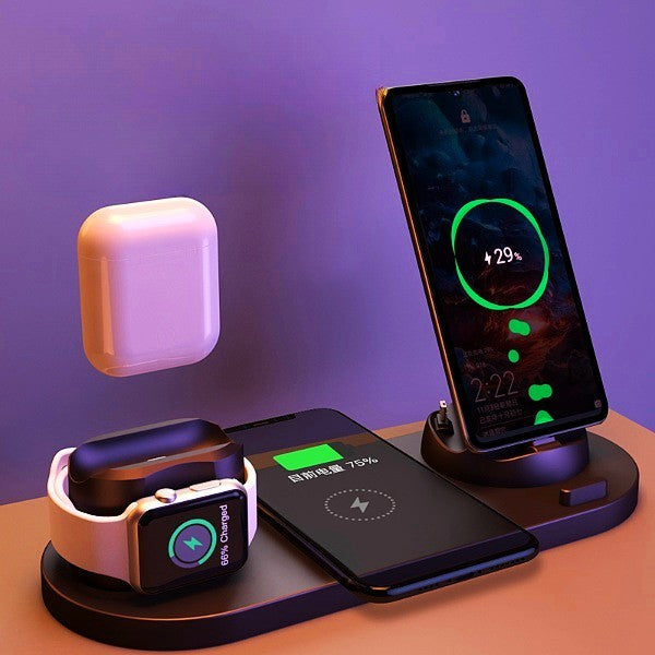 Wireless Charger For IPhone and Watch 6 In 1 Charging Dock Station